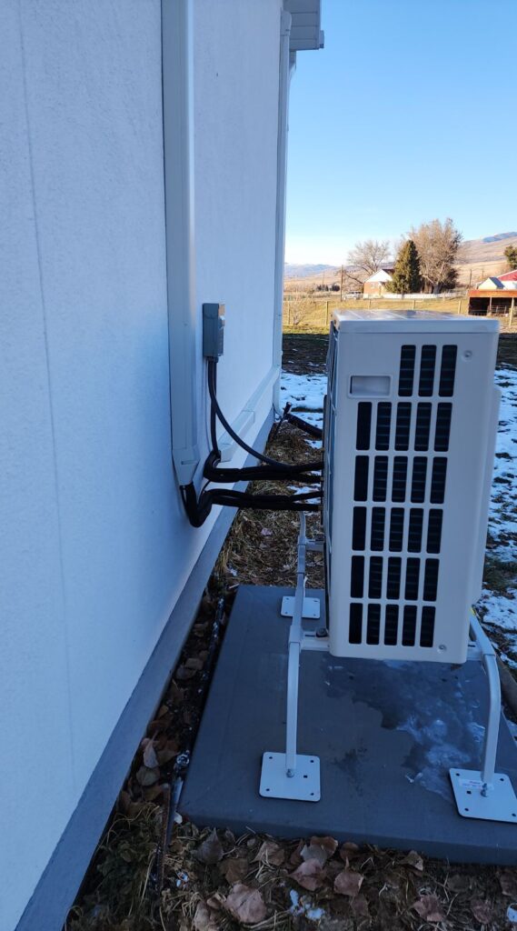 Outdoor unit from this HVAC system installation in Davis County, Utah.
